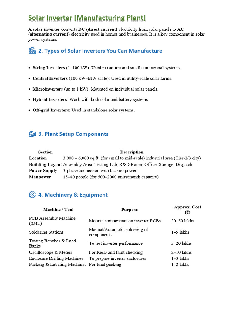 Solar Inverter Manufacturing Overview | PDF | Photovoltaic System ...