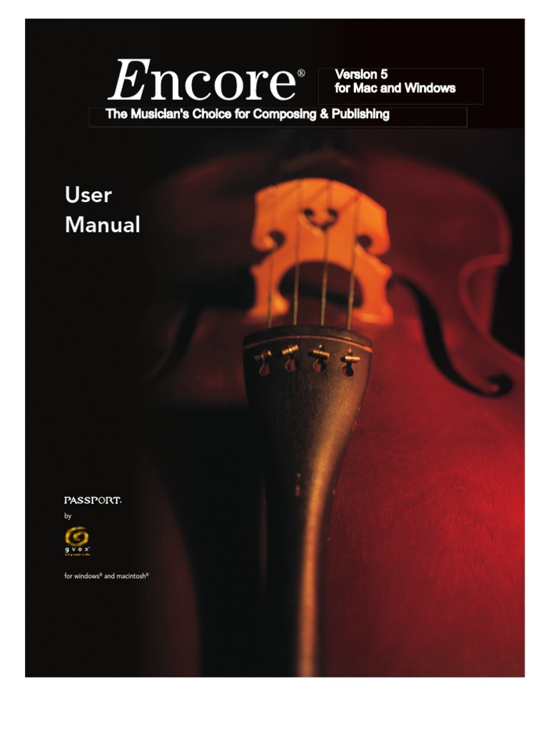 Encore5Manual V3.2 | PDF