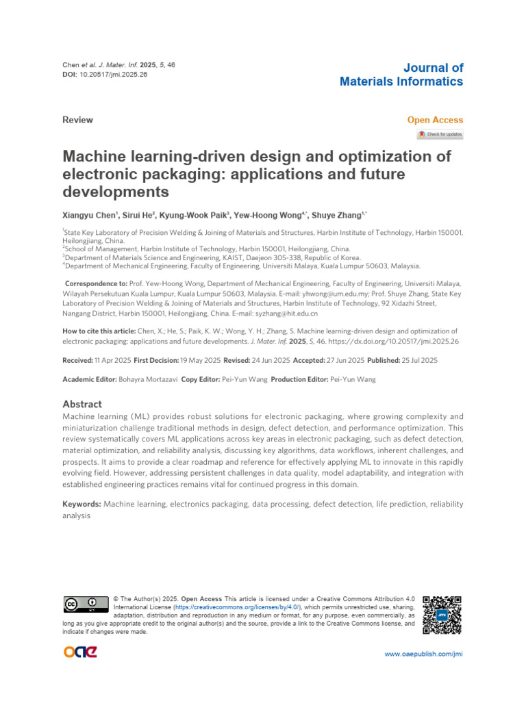 Machine Learning-Driven Design and Optimization of Electronic Packaging ...