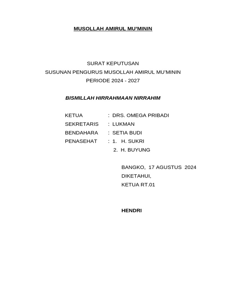 Musollah Amirul Mu | PDF