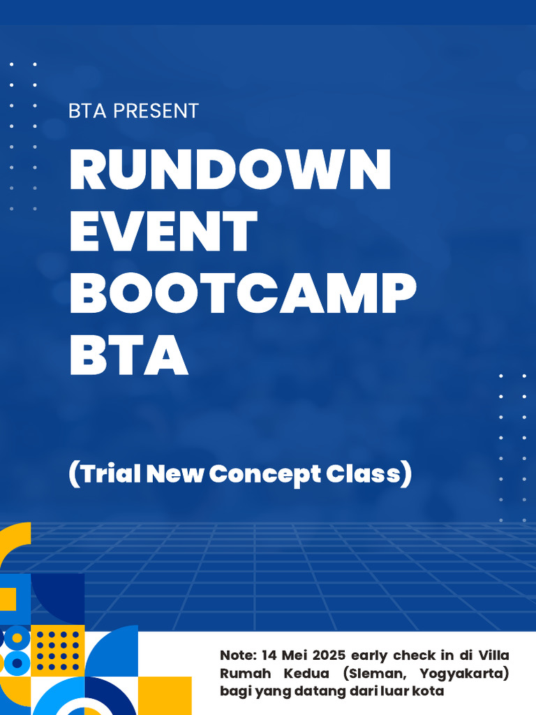 Rundown Event Bootcamp Bta (1) - 250609 - 134855 | PDF