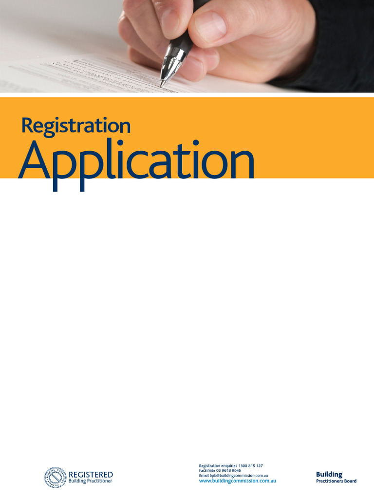 Building Practitioner Registration Guide | PDF | Insurance | Debit Card