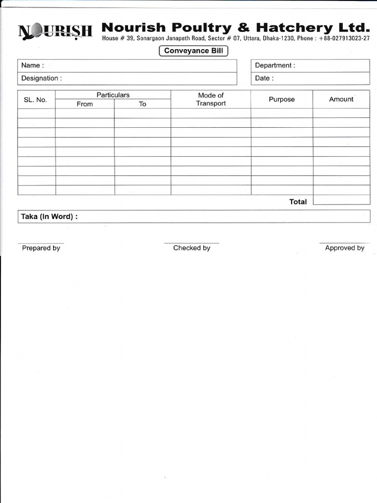 Conveyance Bill | PDF
