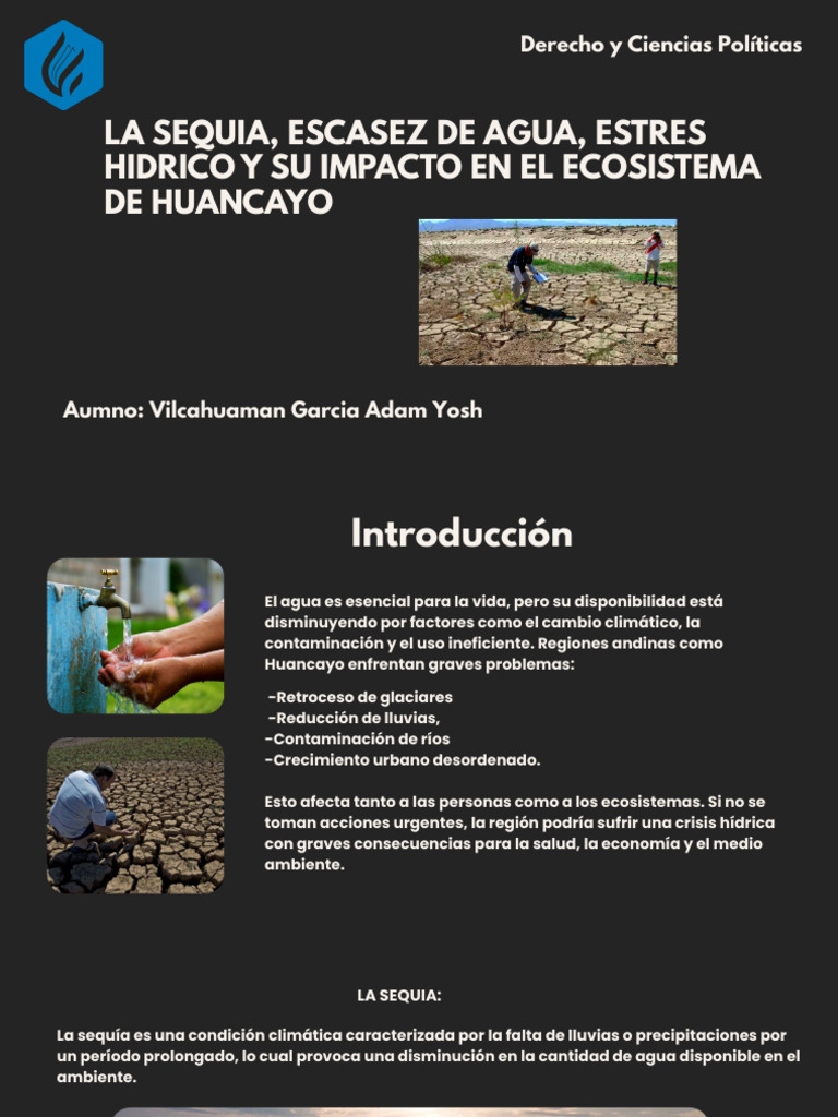 Estrés hídrico y sequía en Huancayo | PDF | Escasez de agua | Sequía