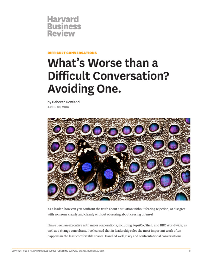 Navigating Difficult Conversations | PDF | Psychology | Psychological ...