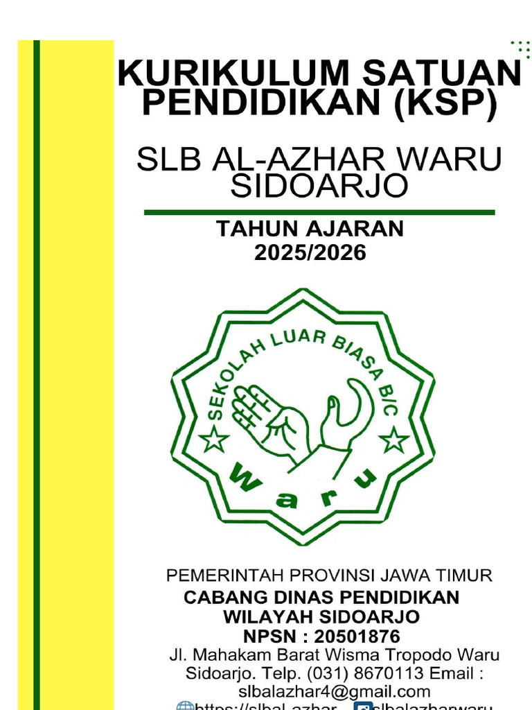 Kurikulum SLB Al-Azhar Waru 2025-2026 | PDF