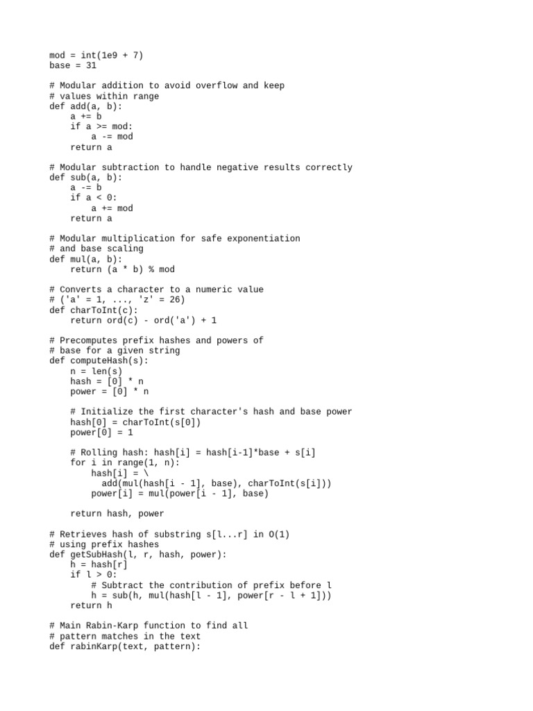 Modular Arithmetic in Python | PDF