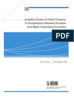 Transportation Cost Comparison of Fresh Flowers from Ecuador vs Major Exporters