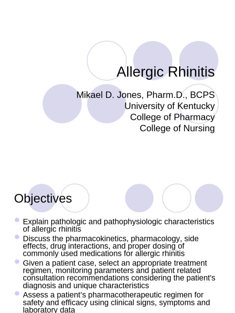 Allergic Rhinitis Pathophysiology | PDF | Allergy | Allergen