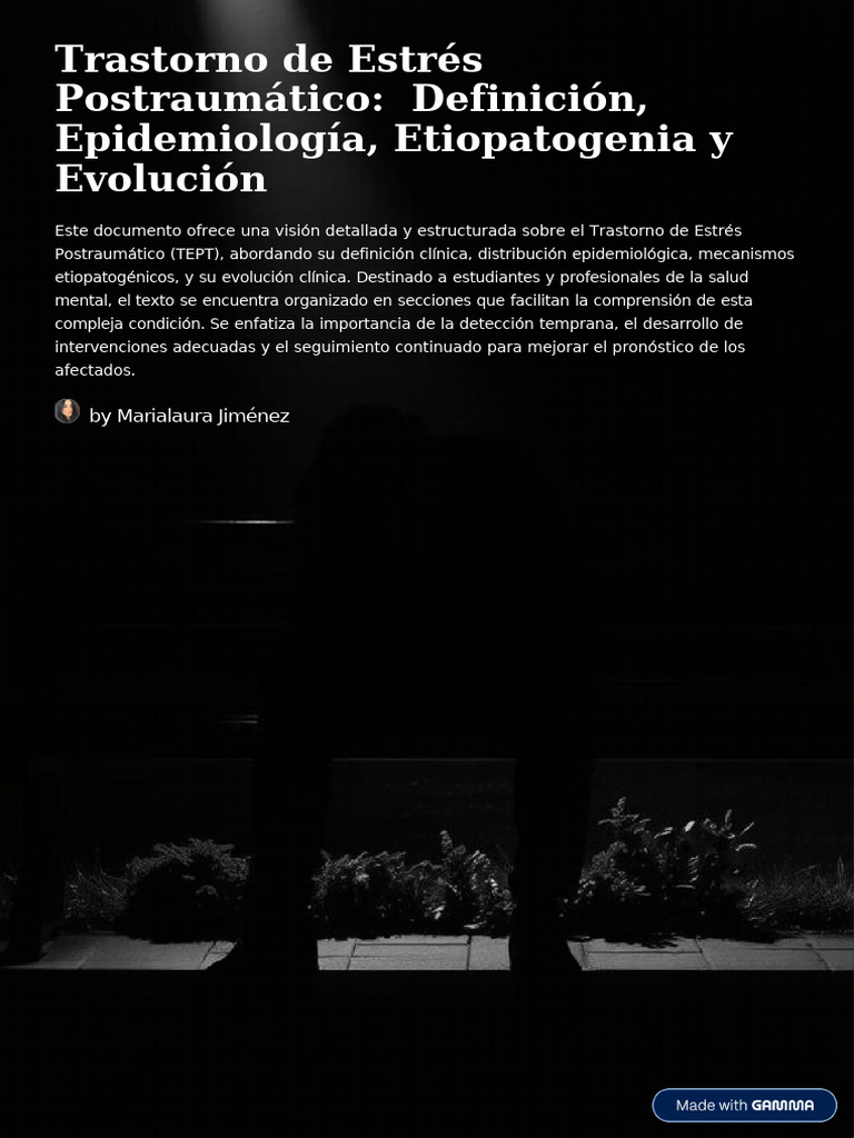 Trastorno de Estrés Postraumático: Guía Completa | PDF | Estrés ...