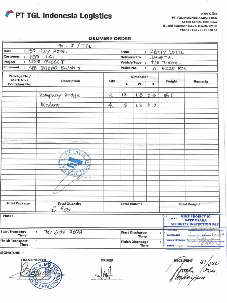 Surat Jalan Ramdor | PDF