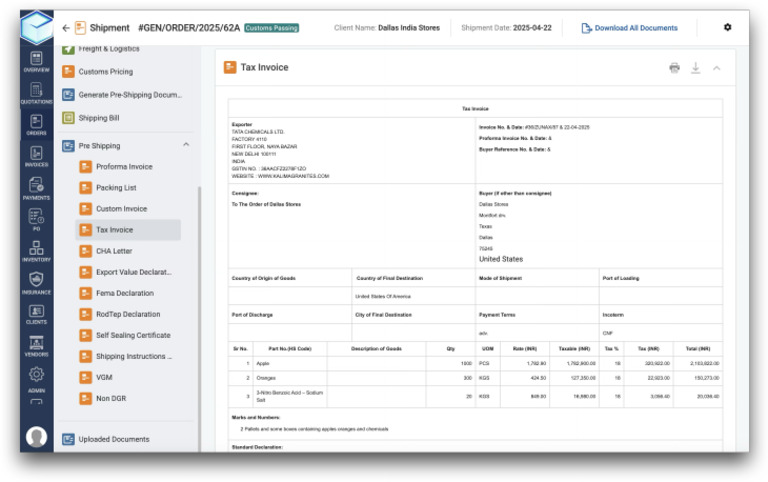 Tax Invoice Expodite | PDF