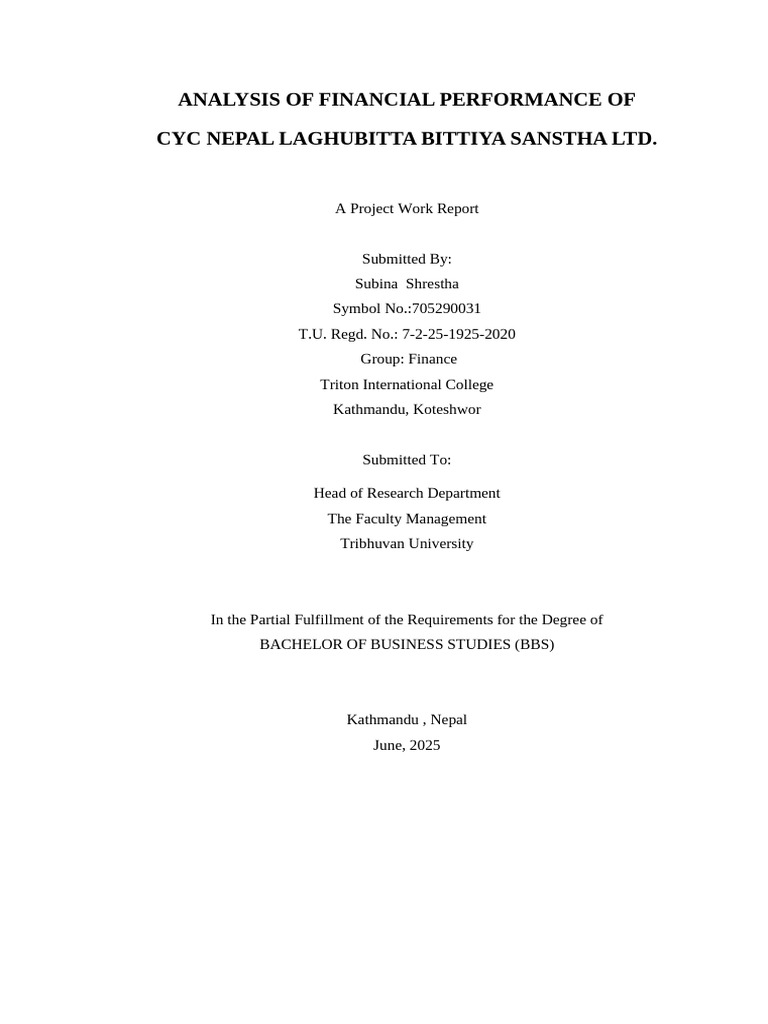 CYC Nepal Laghubitta Financial Analysis | PDF | Banks | Equity (Finance)