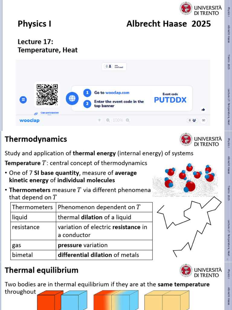 Temperature and Heat in Thermodynamics | PDF | Thermal Expansion ...