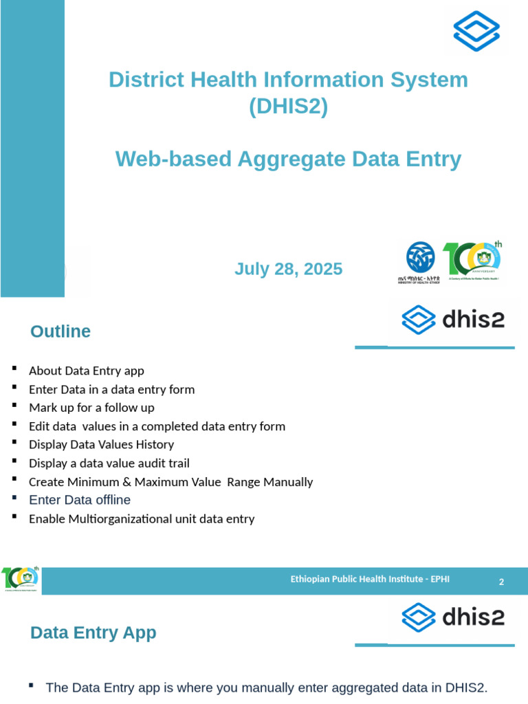 DHIS2 Aggregate Data Entry Guide | PDF | Web Application | Internet
