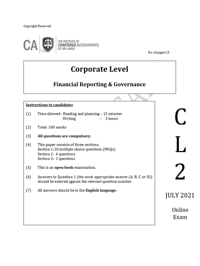 Corporate Financial Reporting Exam Guide | PDF | Convertible Bond ...
