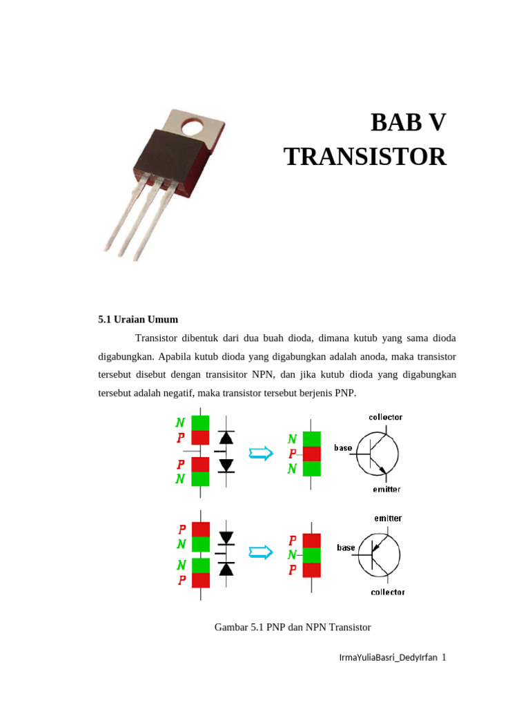 Pengantar Transistor: NPN dan PNP | PDF