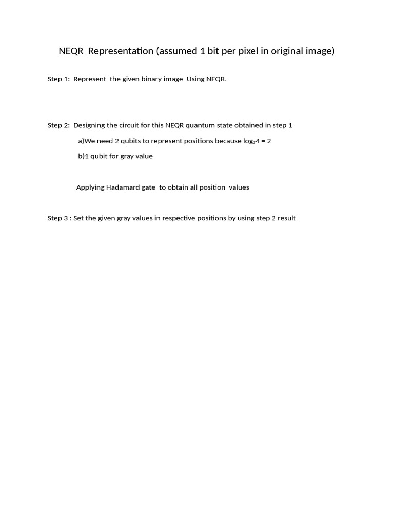NEQR Quantum Image Representation | PDF