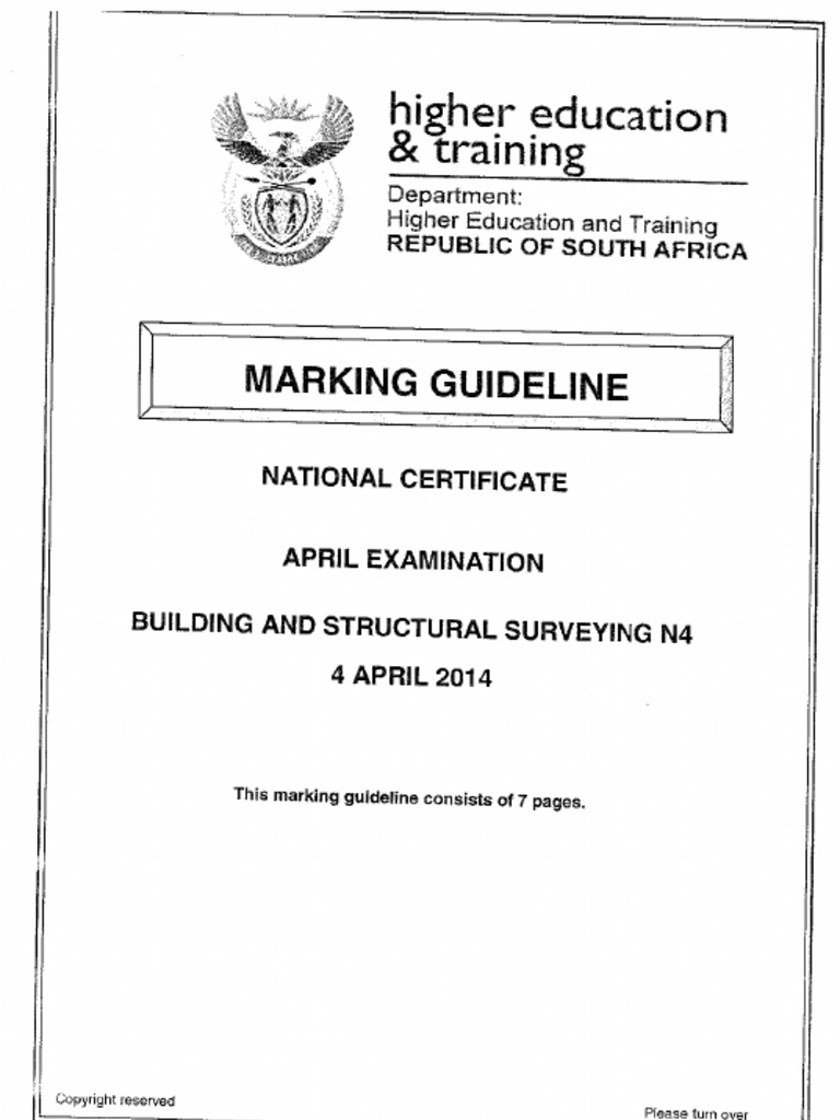 N4 Building and Structural Surveying 4 April 2014 MEMORANDUM | PDF