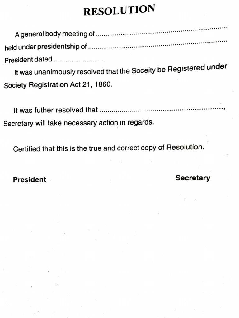 Society Formation and Objectives Document | PDF | Quorum