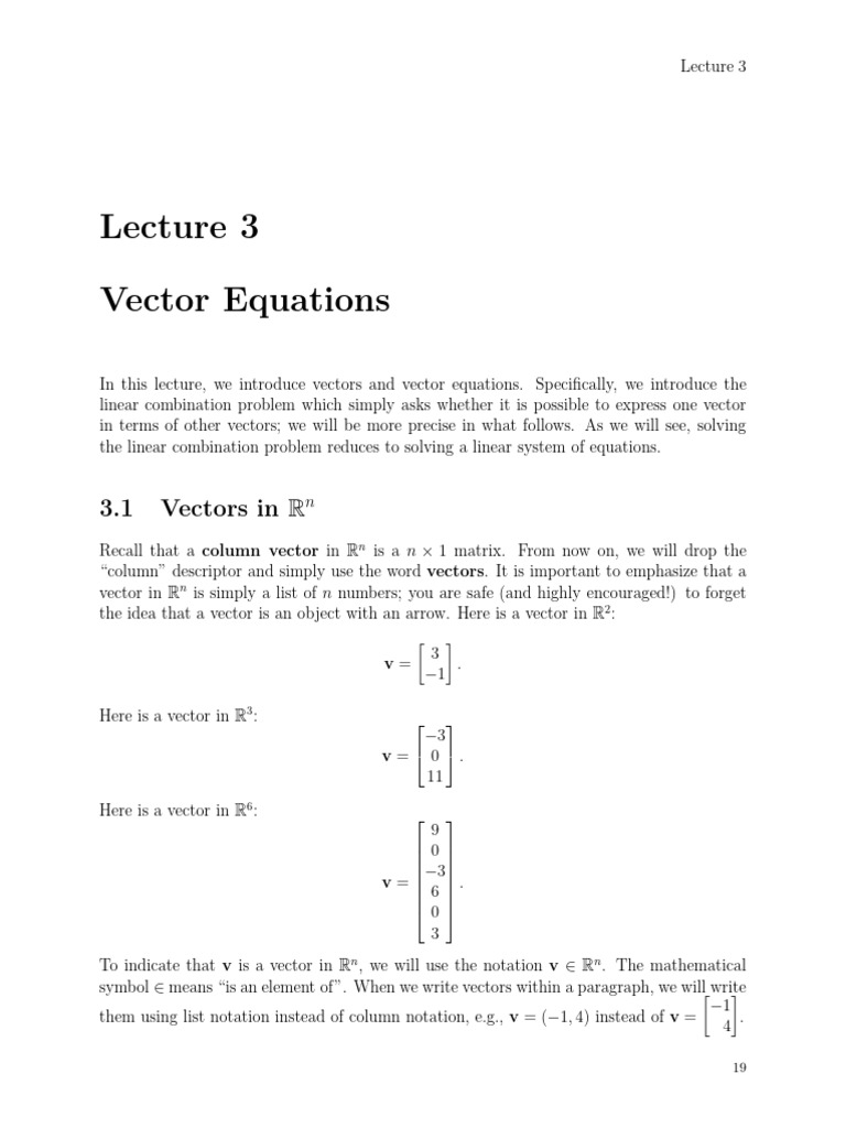 Week 12a 17072025 091455am | PDF | System Of Linear Equations | Vector ...