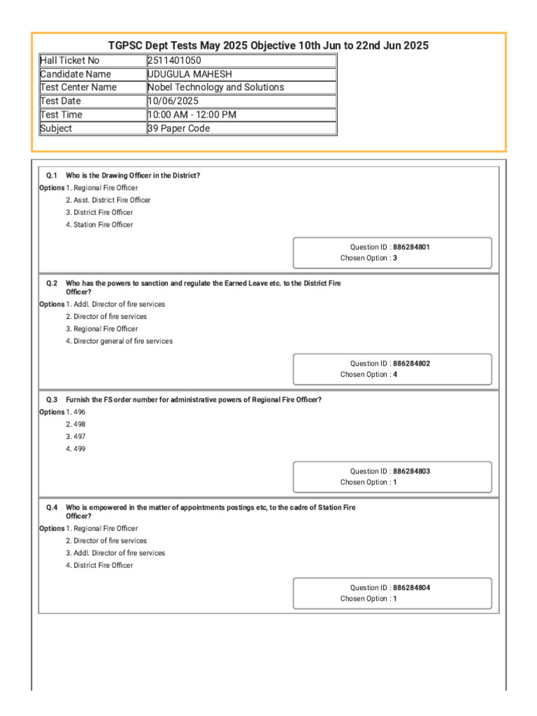 Fire Services Officer Roles and Regulations | PDF