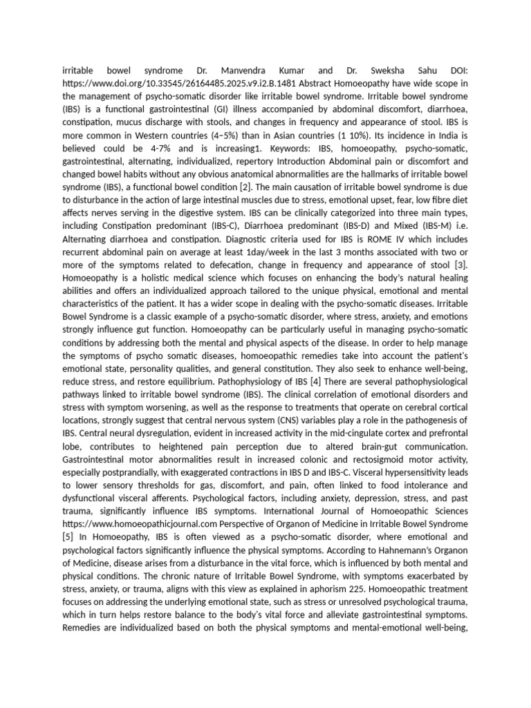 Irritable Bowel Syndrome | PDF | Irritable Bowel Syndrome | Medicine