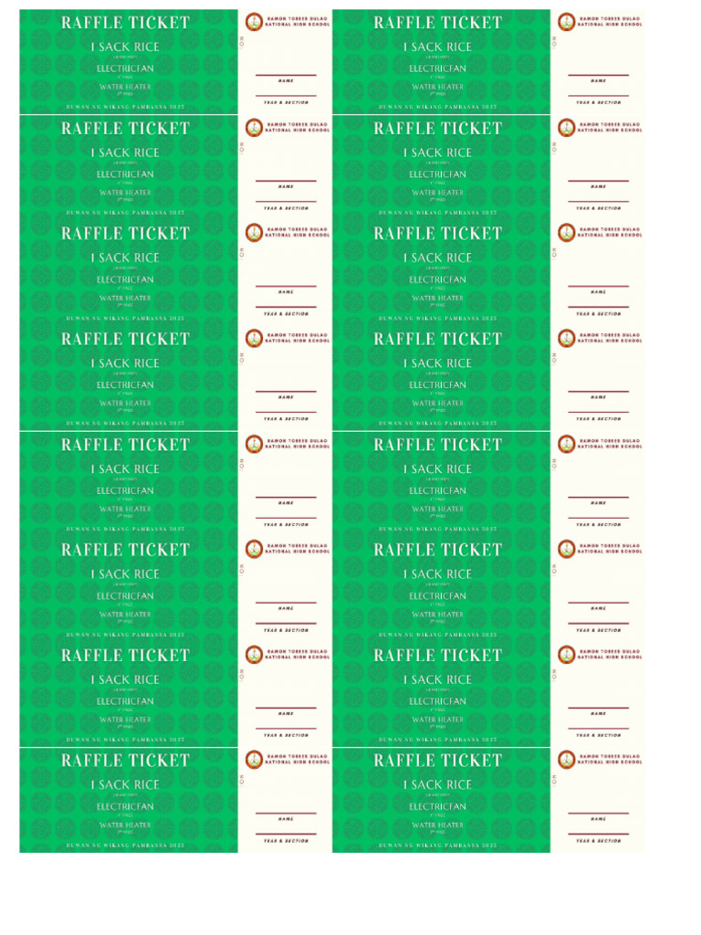 Raffle Ticket | PDF