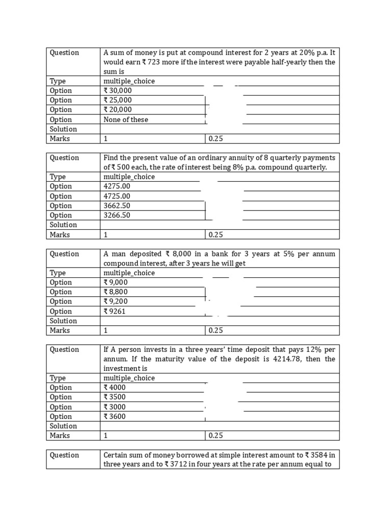 Interest Calculations and Annuities | PDF | Interest | Present Value