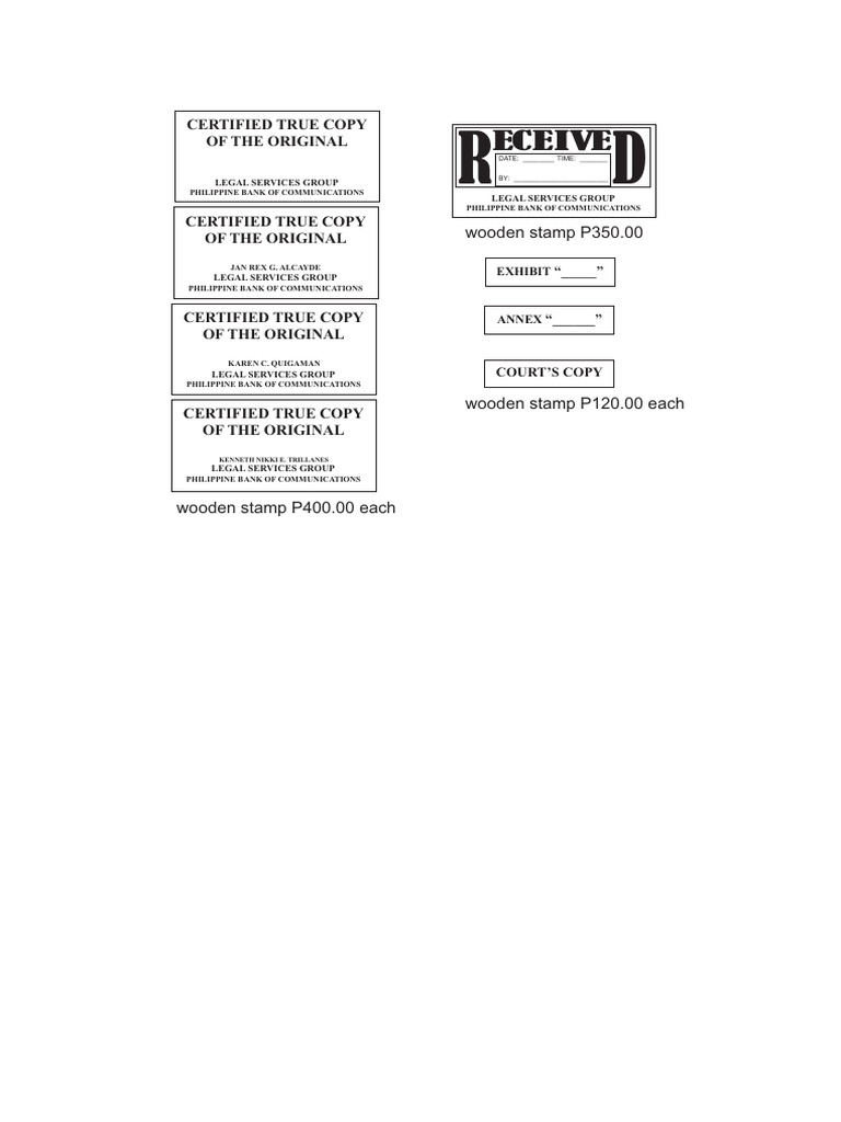 Certified True Copy Legal Document | PDF