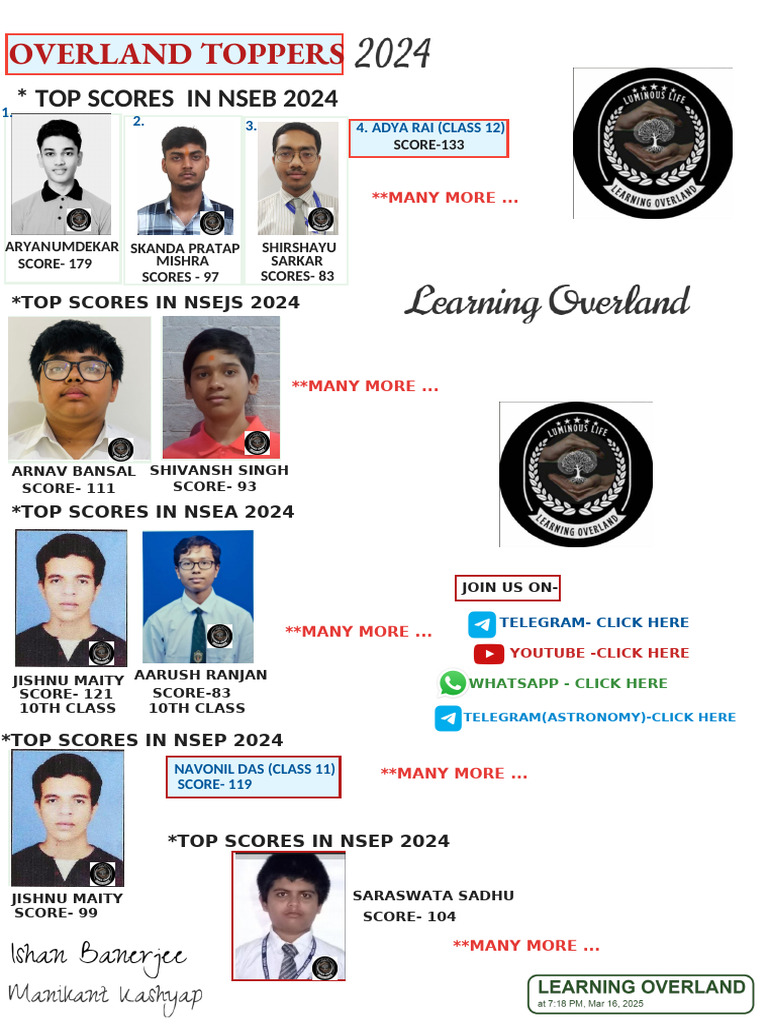 NSEB 2024 Top Scores Revealed | PDF