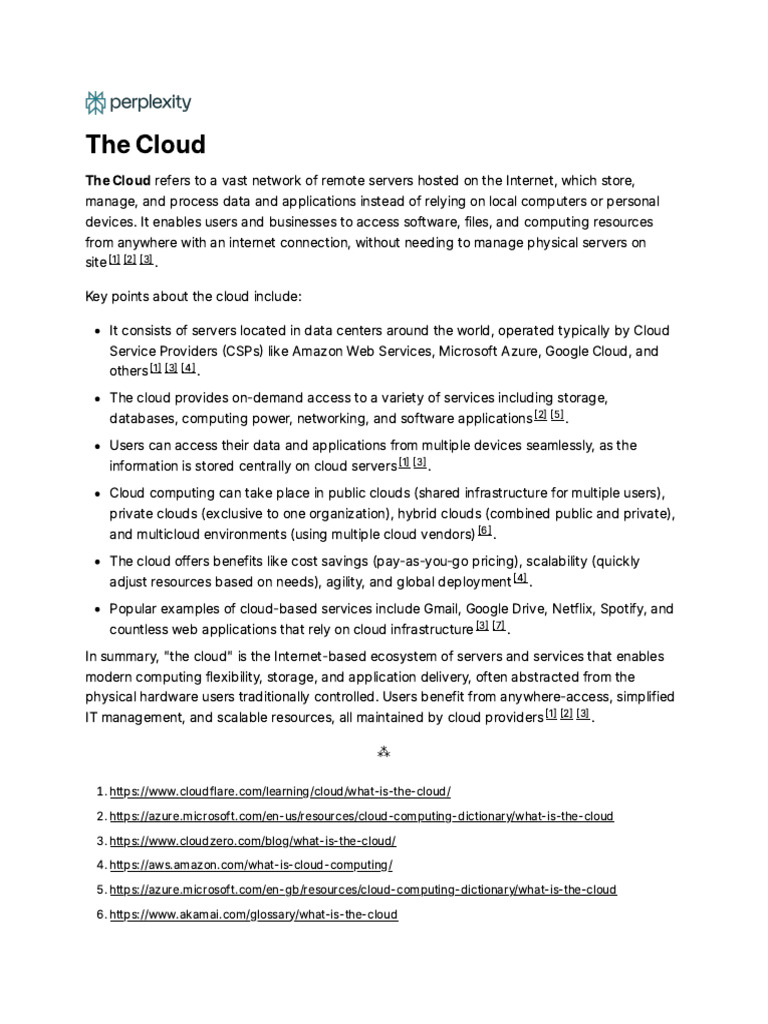 The Cloud | PDF