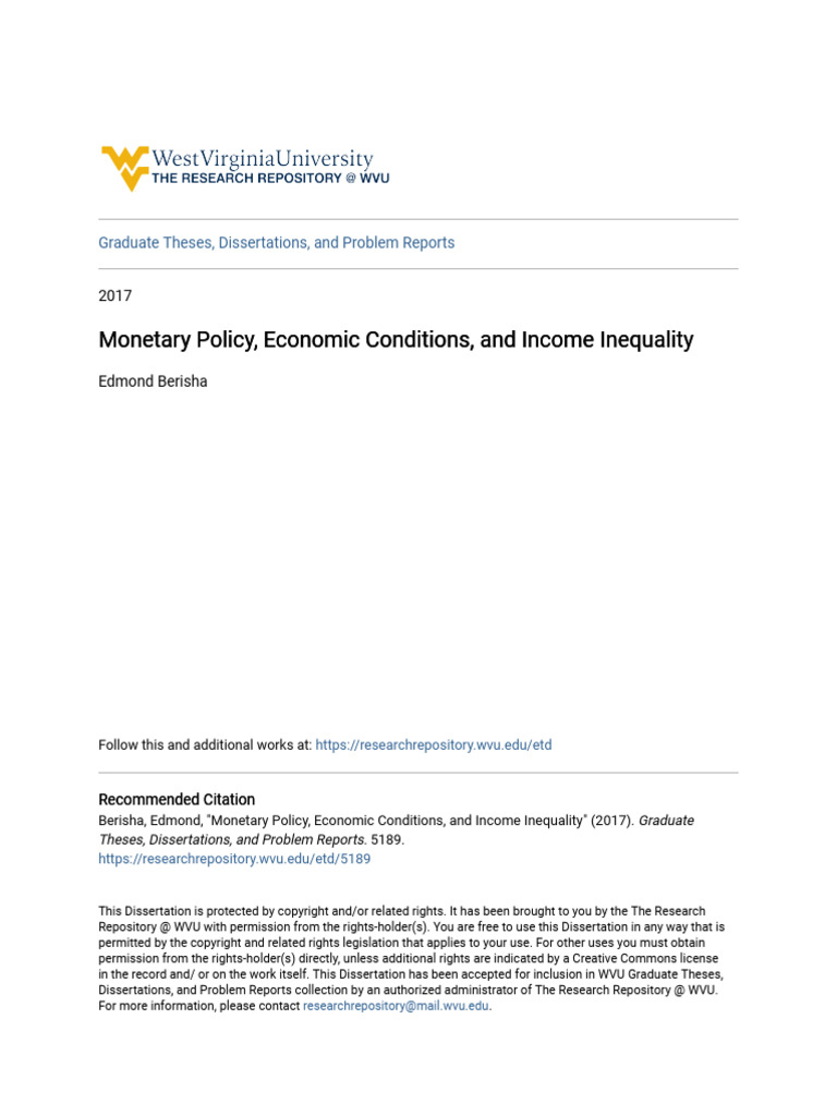 Monetary Policy and Income Inequality | PDF | Gini Coefficient | Income ...