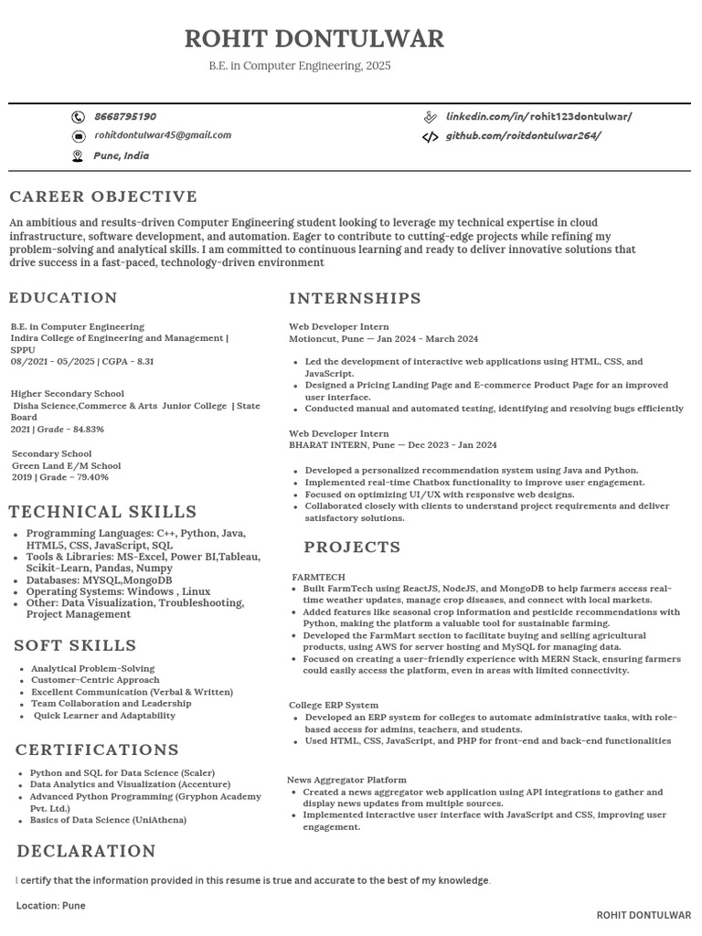 Computer Engineering Student Portfolio | PDF | World Wide Web ...