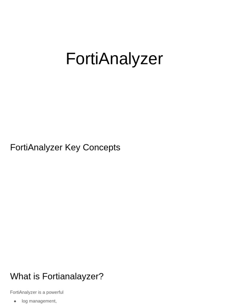 FortiAnalyzer | PDF | Databases | Computer Data Storage