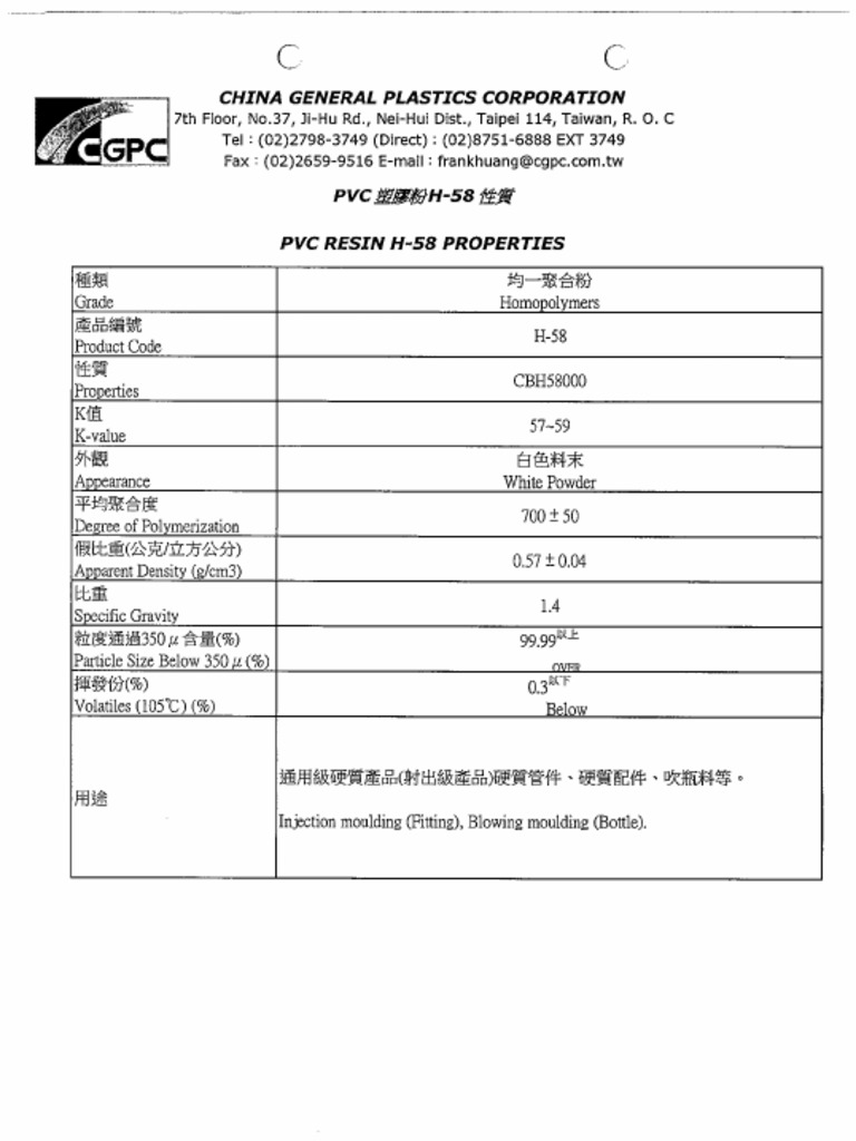 PVC H-58 | PDF
