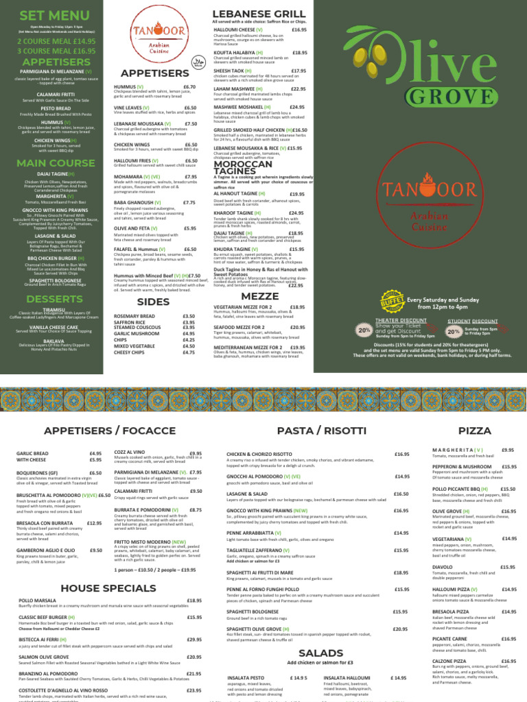 Affordable Set Menu Dining Options | PDF | Moroccan Cuisine | Food ...