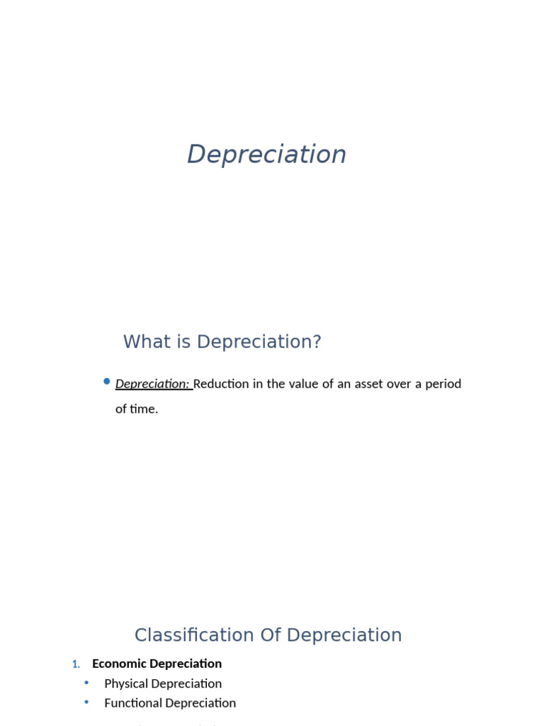 Understanding Depreciation Methods | PDF | Depreciation | Book Value