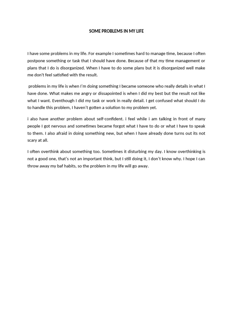 Challenges in My Life | PDF