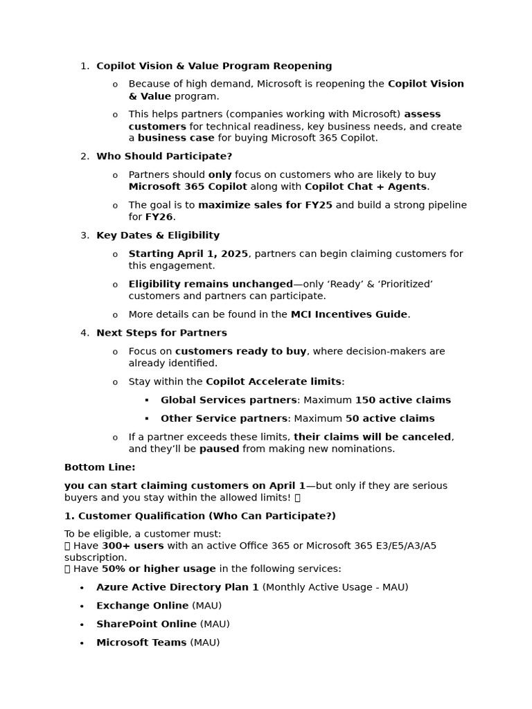 Microsoft Copilot Program Reopening Guide | PDF | Microsoft | Software
