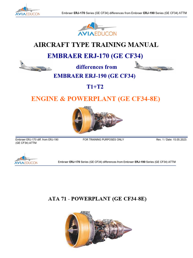 ERJ-170 vs ERJ-190 Engine Training Guide | PDF | Mechanical Engineering ...