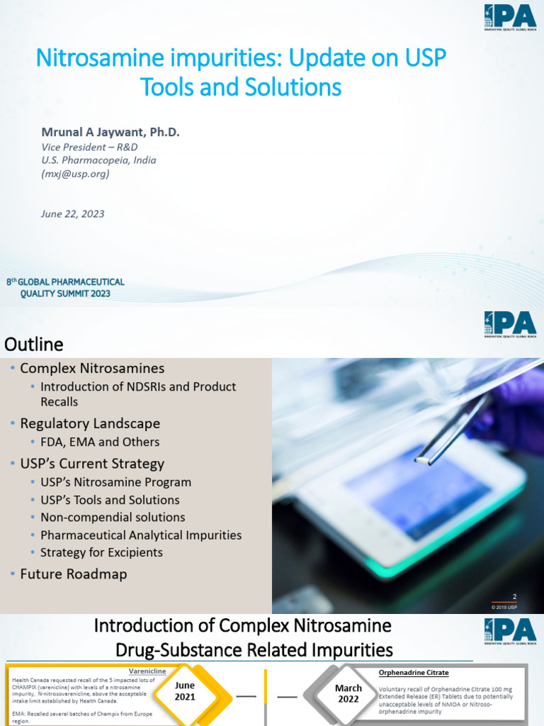 Nitrosamine Impurities: USP Update | PDF | Pharmacology
