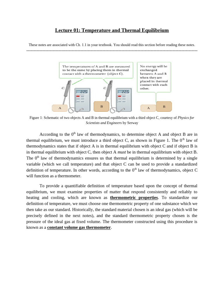 Understanding Thermal Equilibrium and Thermometers | PDF | Fahrenheit ...