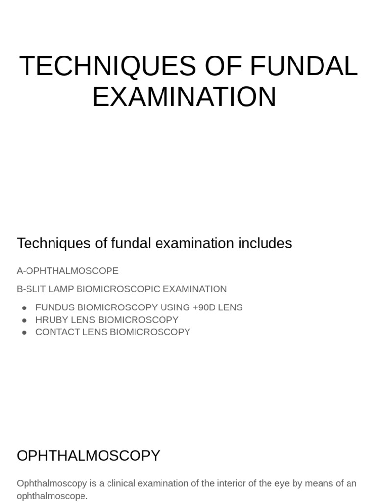 Fundal Examination Techniques Explained | PDF