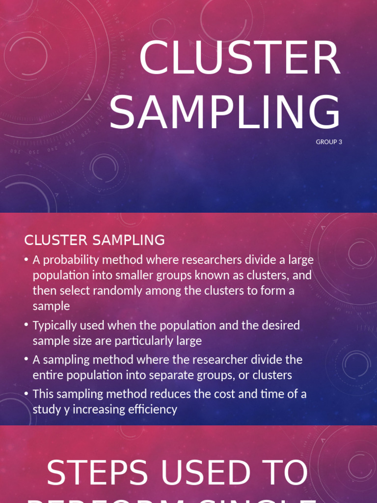 Cluster Sampling Method Explained | PDF | Sampling (Statistics ...