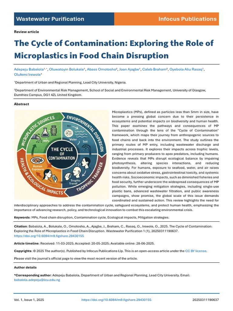 Microplastics and Food Chain Disruption | PDF | Water Pollution ...