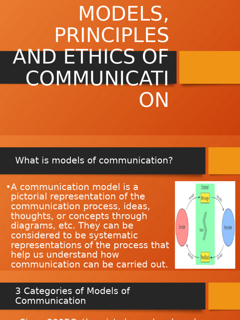 Communication Models and Ethics Explained | PDF | Communication | Human ...