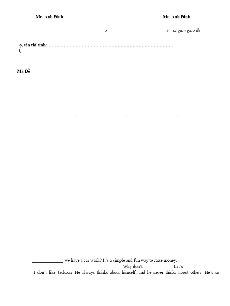 G7 English Test: Multiple Choice Questions | PDF