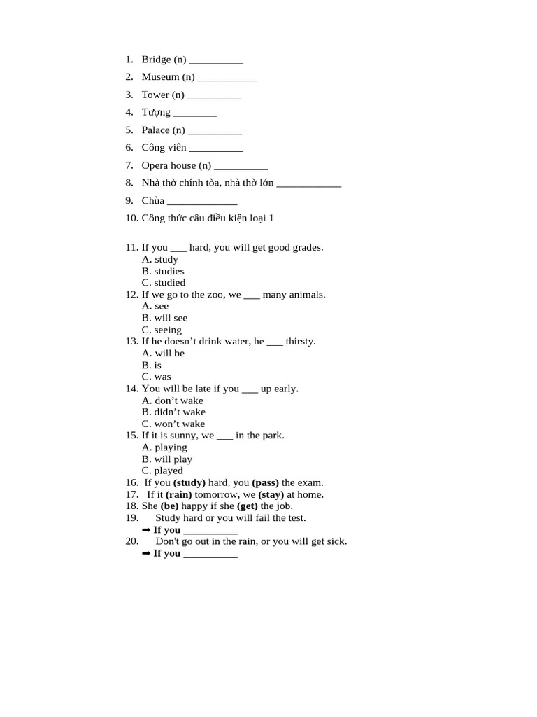 Test Lesson 1 Unit 10 | PDF
