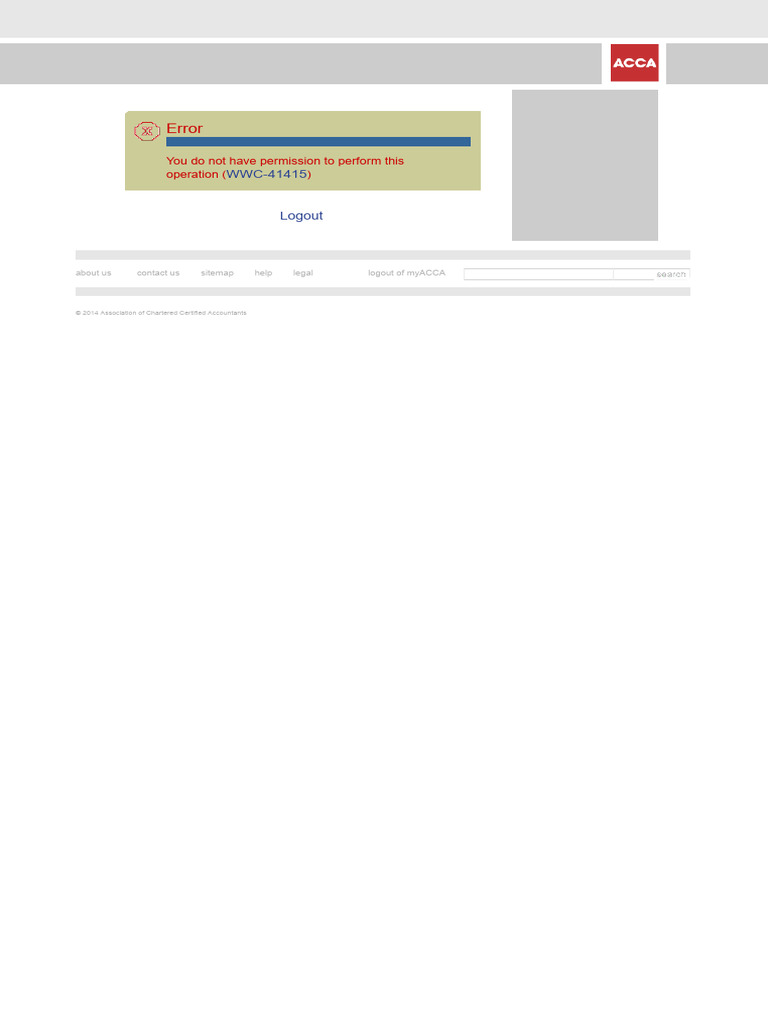 ACCA Login Error Notification | PDF